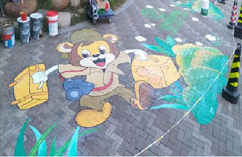 北川夏季画地面彩绘会遇到的问题