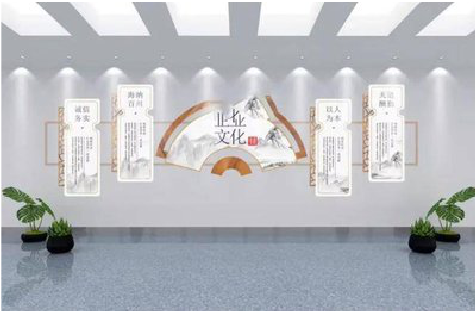 北川企业文化墙设计的核心要素。