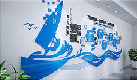 北川海浪主题文化墙如何设计？