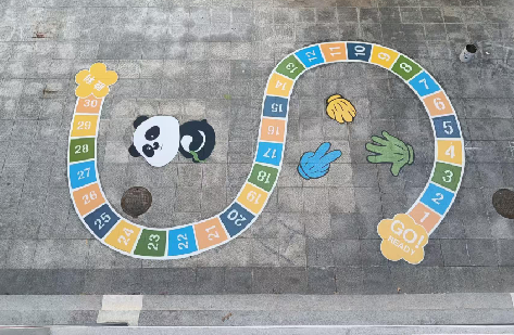 北川地面游戏彩绘